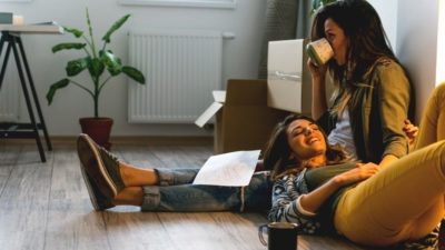 couple moving into apartment