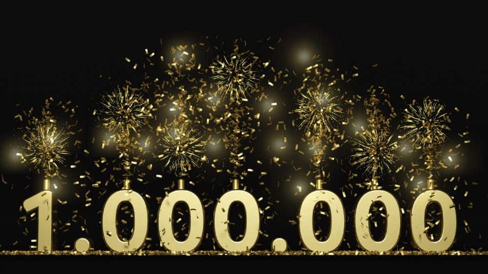 One million celebration illustration.